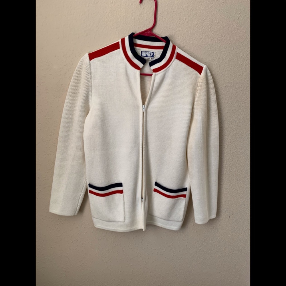 LeRoy Womens Size Small Sweater Cardigan Long Sleeve Zip Up Knitwear.